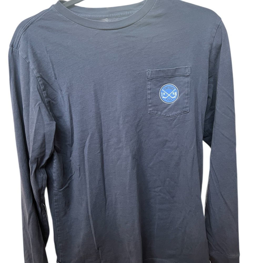Vineyard Vines Blue Long Sleeve Tee Athletic Fit